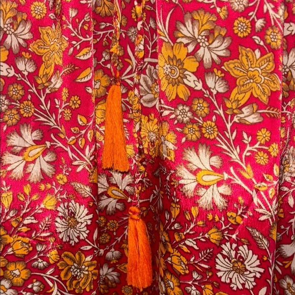 Bohemian Floral Maxi Dress in Red and Orange - Picture 12 of 14